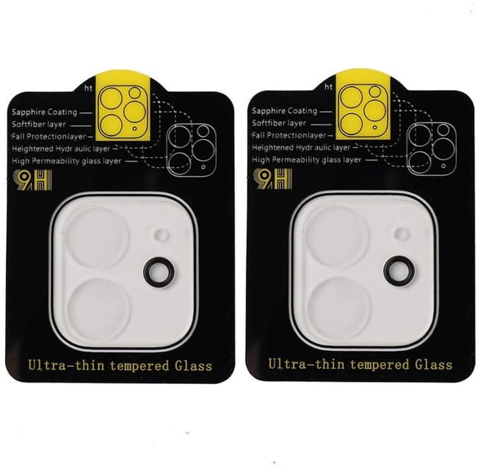 Lensbescherming voor iPhone 11 camera Gehard glas 2-pack