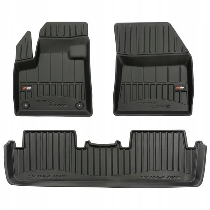 Frogum - 3D Pro-Line - Automatten Set - Geschikt voor DS7 CROSSBACK vanaf 2017 - 3-delig - Hoge Rand 6cm