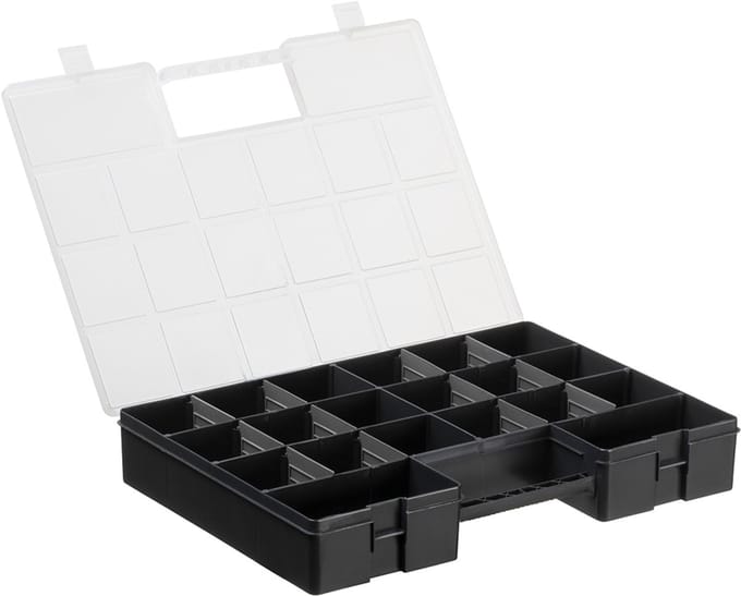 plast team LUXOR HOBBY BOX Sorteerdoos, zwart