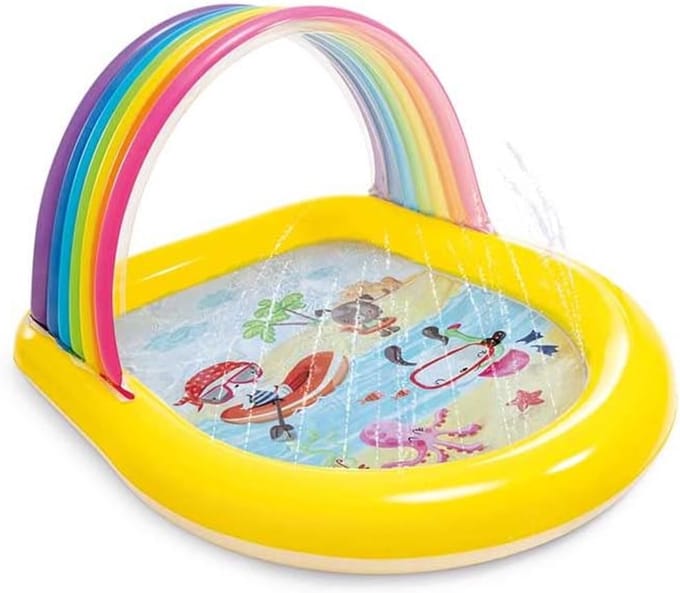 Regenboog Sproei Zwembad voor Kinderen - 201cm x 170cm x 84cm