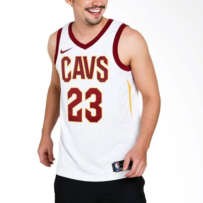 Nike Basketbalshirt Heren Wit 864409-100 S