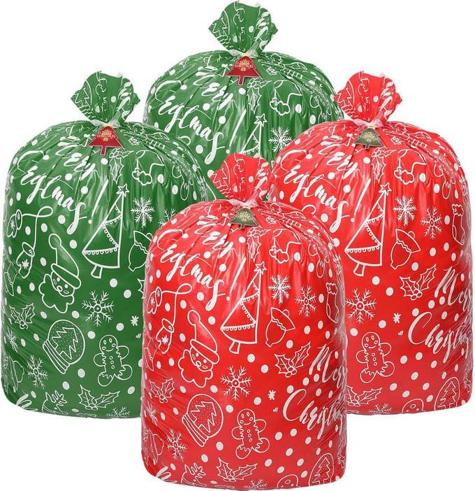 Extra Grote Kerst Cadeauzakken (2 Stuks) - 112x91 cm Presentzak voor Grote Geschenken