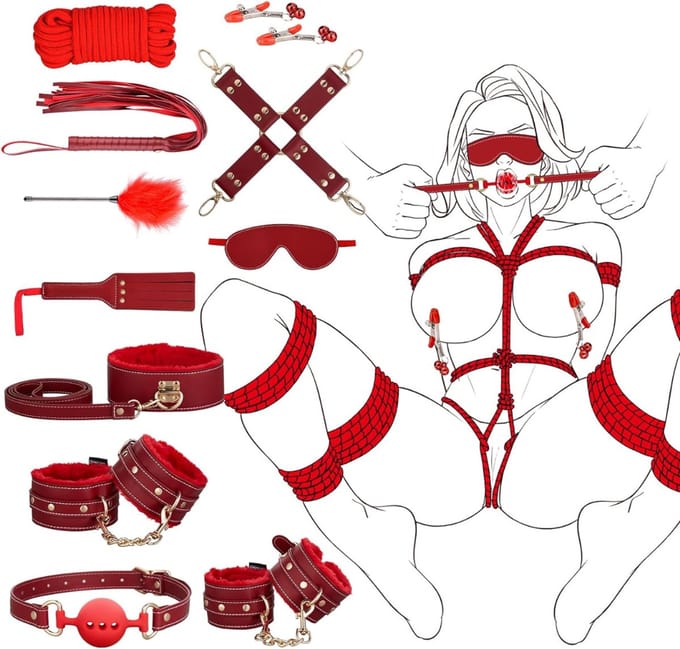 Zyrex® BDSM Extreme - Bdsm Kleding - BDSM Toys - Rood - 29 cm x 24 cm x 7 cm