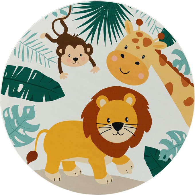 Kindertapijt Bini beige 200 cm rond