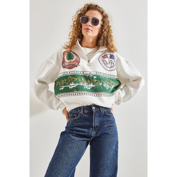 Oversized Hoodie met Brei-detail