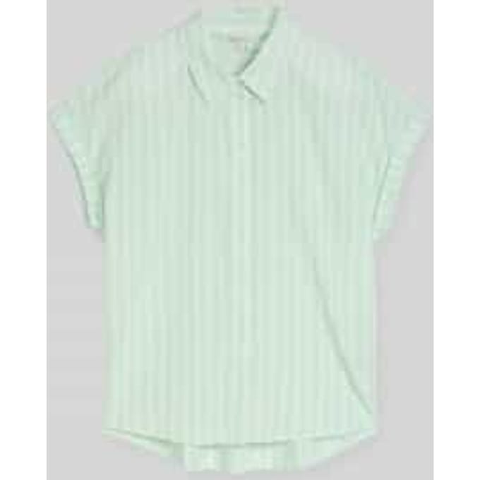 Tom Tailor Denim - Blouse met streepmotief - Maat XS - matcha green white stripe