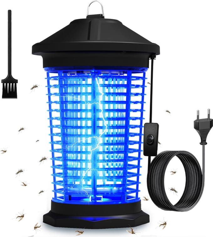 HEZIVO® Muggenlamp voor Binnen - Elektrische Insectenlamp - Vliegenlamp met Schakelaar - Insectendoder - 18W - 4000V