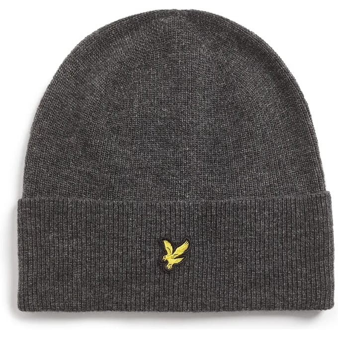 Muts Lyle &amp; Scott HE2314A LAMBSWOOL BLEND RIBBED-398 CHARCOAL MARL