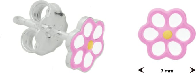 Yep! oorknoppen bloem - 7 mm - Zilver