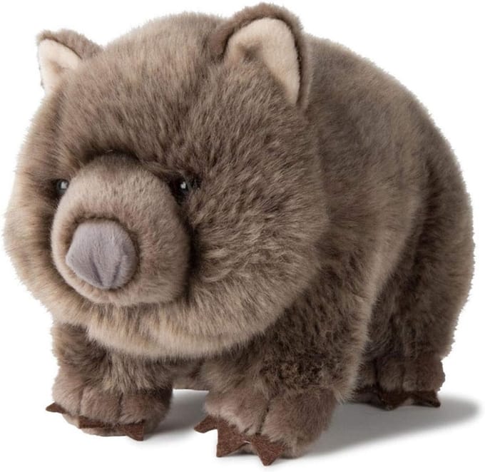 Pluche Wombat - Knuffeldier Dier - Knuffelen en Spelen - Levensecht Ontwerp - 28 cm - Grijs