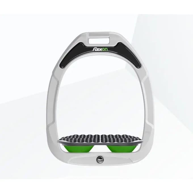 Endurance stijgbeugels Wit/Grijs/Groen Flex-On Green Composite