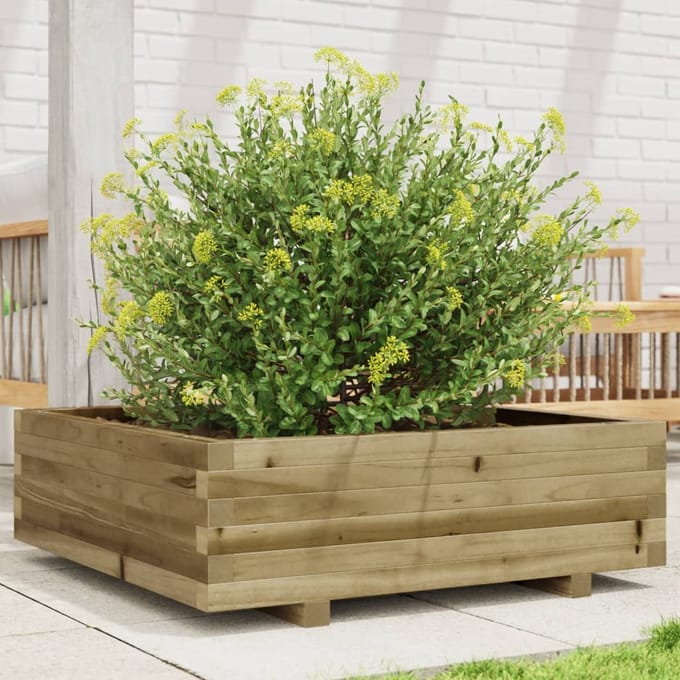 vidaXL - Plantenbak - 80x80x26,5 - cm - geïmpregneerd - grenenhout