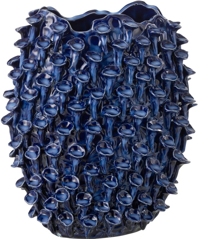 J-Line vaas Yari - keramiek - blauw - small