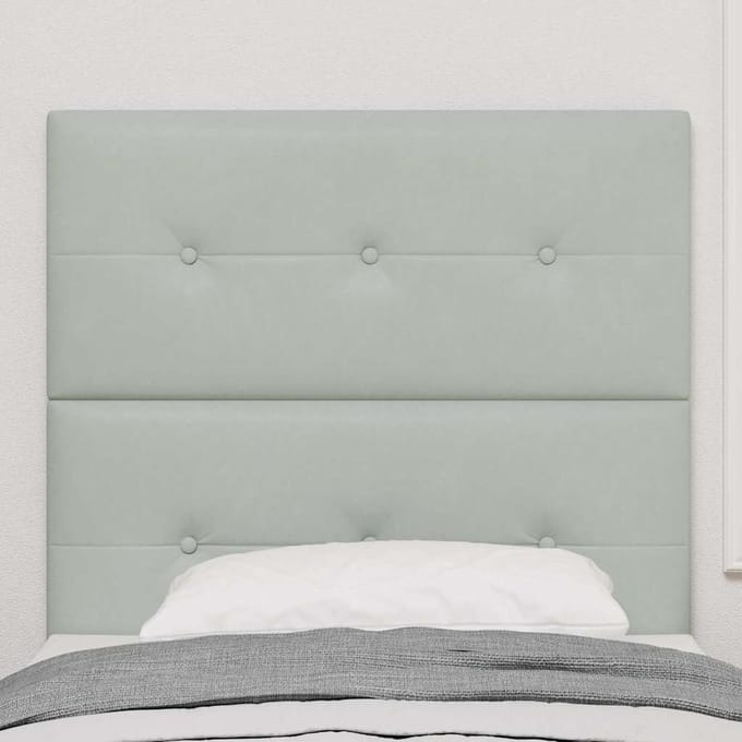 vidaXL - Hoofdbord - Lichtgrijs - 100 - cm - Fluweel