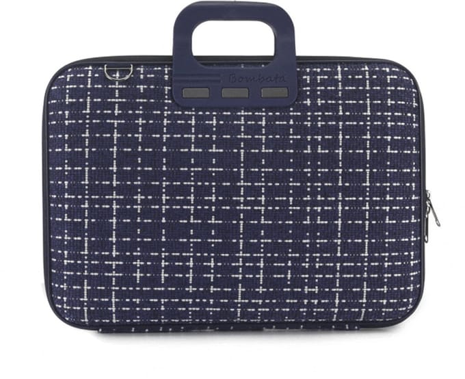 Bombata Tweed' 15 inch Nylon Laptoptas - Prato - 15,6 inch - Blauw