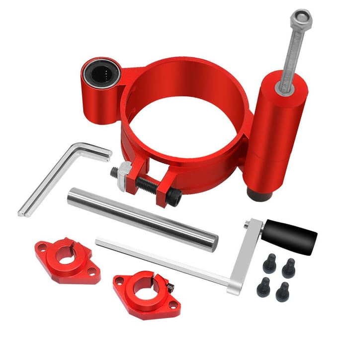 Router Heftafel Aluminium Hefplatformstandaard Houtbewerkingsbanken 47 mm Heffen voor 63,8-65 mm rood