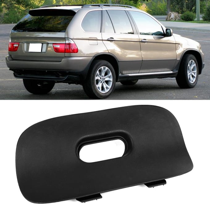 Achterbumper Trekhaak Afdekking Trim Klep Trekhaak Past voor X5 E53 20002006 51128402327 black