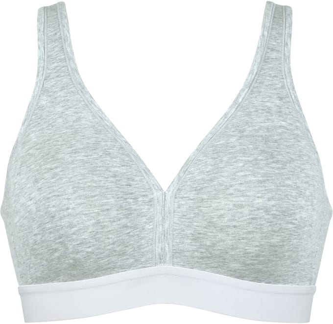Naturana - Katoenen soft bh - 86021 - Grey melange - 105C