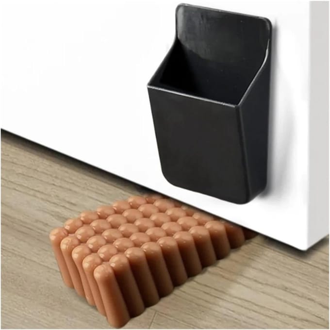 Deurblokker - Deurstops - Muren Beschermen - Zachte Demping - 10 mm dik - Bruin