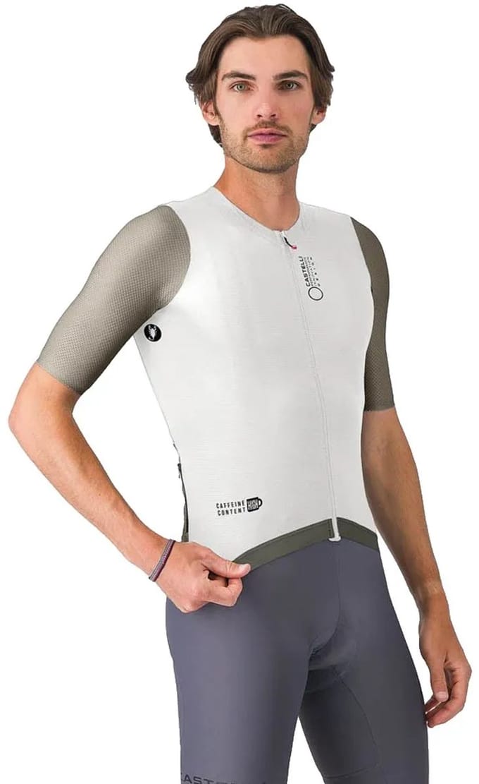 Castelli Corretto Korte Mouw Wielertrui Wit M Man
