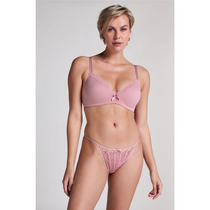 Hunkemöller Dames Lingerie String Maxime - Roze - maat M