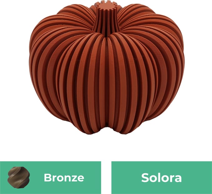 Solora pompoen beeld – Decoratief beeld - Brons - 3d geprinte beeld – Herfst woondecoratie - 10CM
