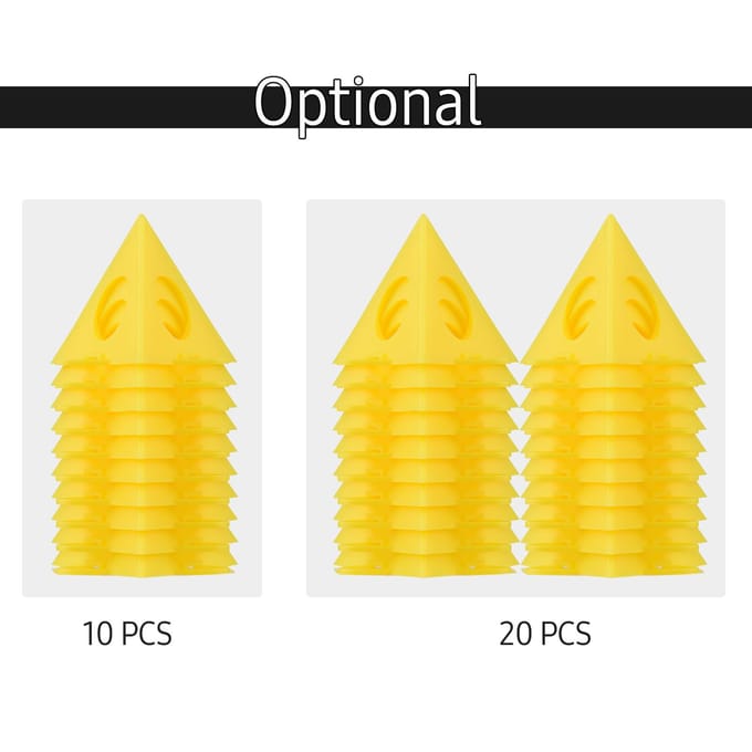 20 STUKS Stapelbare schilderstandaarden Mini Cone Verfrek Canvas Kastdeuren Riser Ondersteuning voor 20 PCS geel