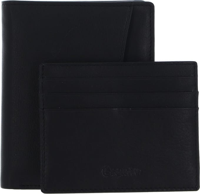 Esquire Leren Portemonnee RFID Wallet Black Zwart