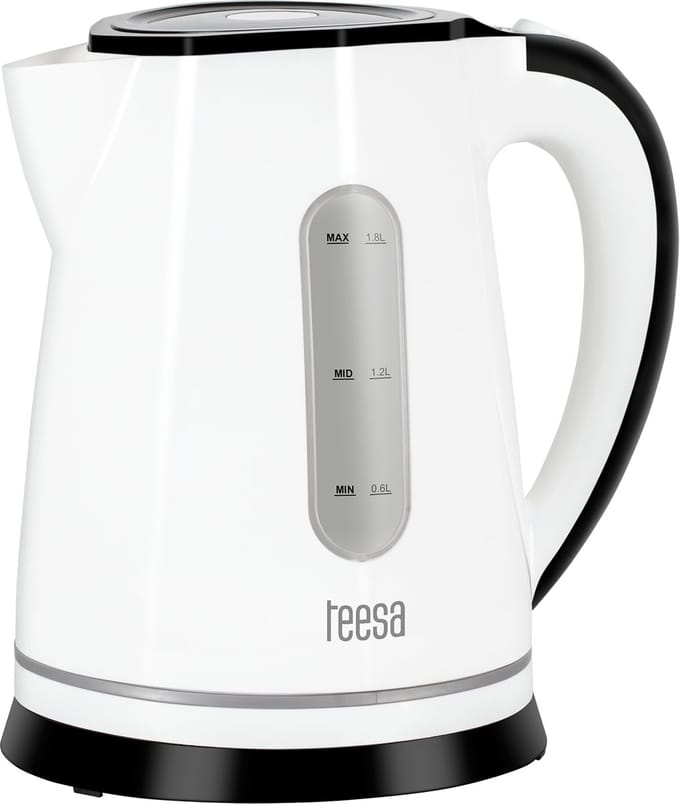 Teesa TSA1020W - Draad- en geruisloze waterkoker, 1,8 liter, wit