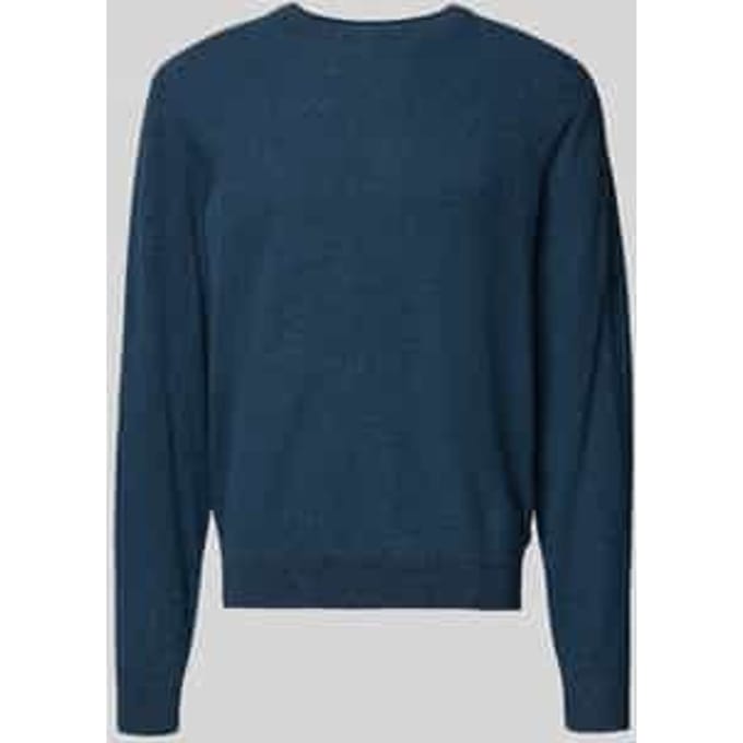 Tom Tailor - Gebreide trui van katoen - Maat M - real teal navy twotone