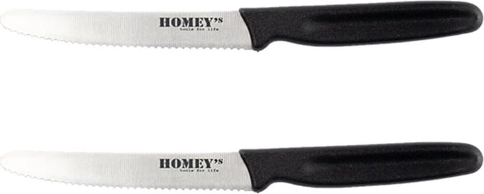 Homey's Mölti Black: Stijlvolle en Duurzame Tafelmessen - 2 Stuks