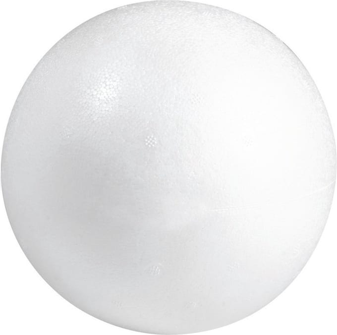 Piepschuim bol/bal - wit - D12 cm - styropor - hobby figuren - DIY - knutselen - basis materiaal