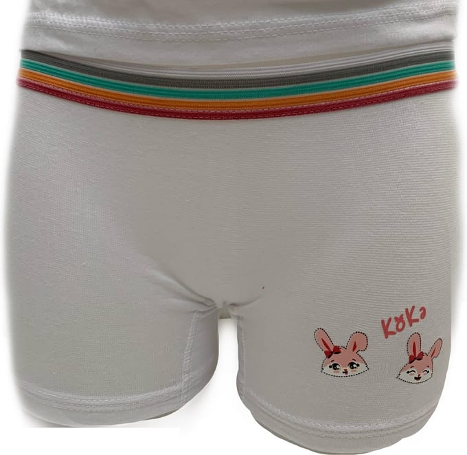Embrator 2-stuks meisjes Boxershort met opdruk wit maat 92/98
