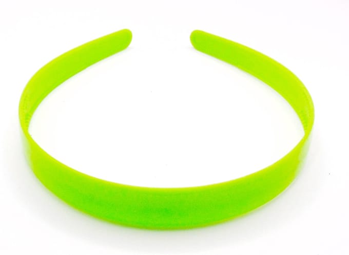 Diadeem kunststof fluoriserend groen