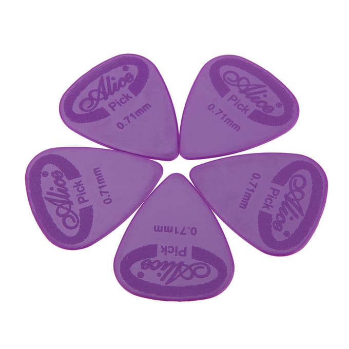 Alice AP-G 20 pièces 0.71mm saillant des plectres de guitare en Nylon gray