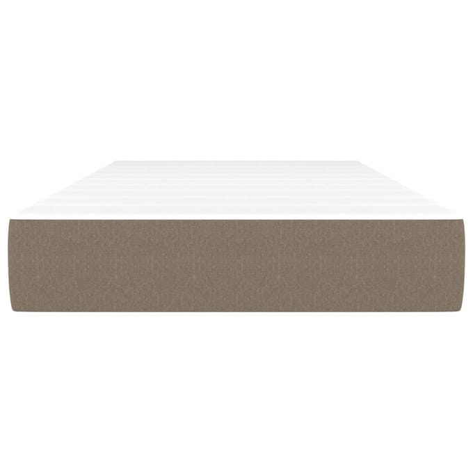 vidaXL - Pocketveringmatras - medium - 90x200x20 - cm - stof - taupe