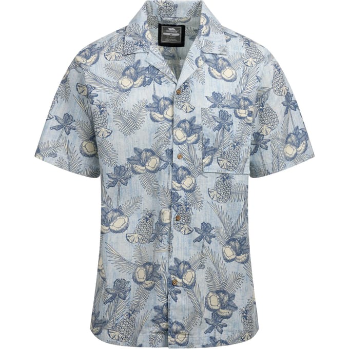 Trespass Heren Hart Bedrukte Casual Shirt (Blauwe Mist)