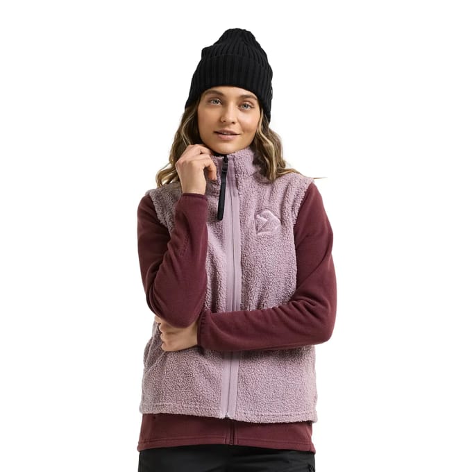 Dames mouwloze fleece met rits Didriksons Kiana
