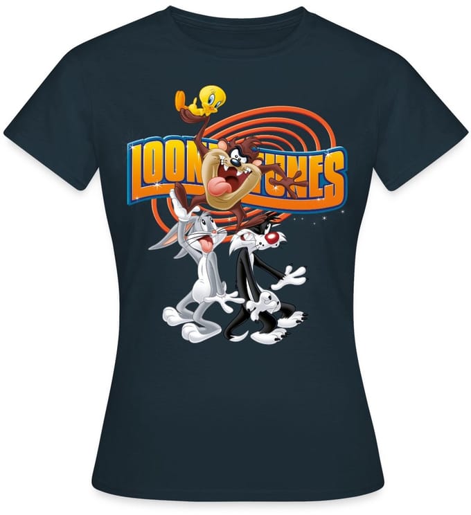 Looney Tunes Bugs Taz Tweety Sylvester T-Shirt Dames