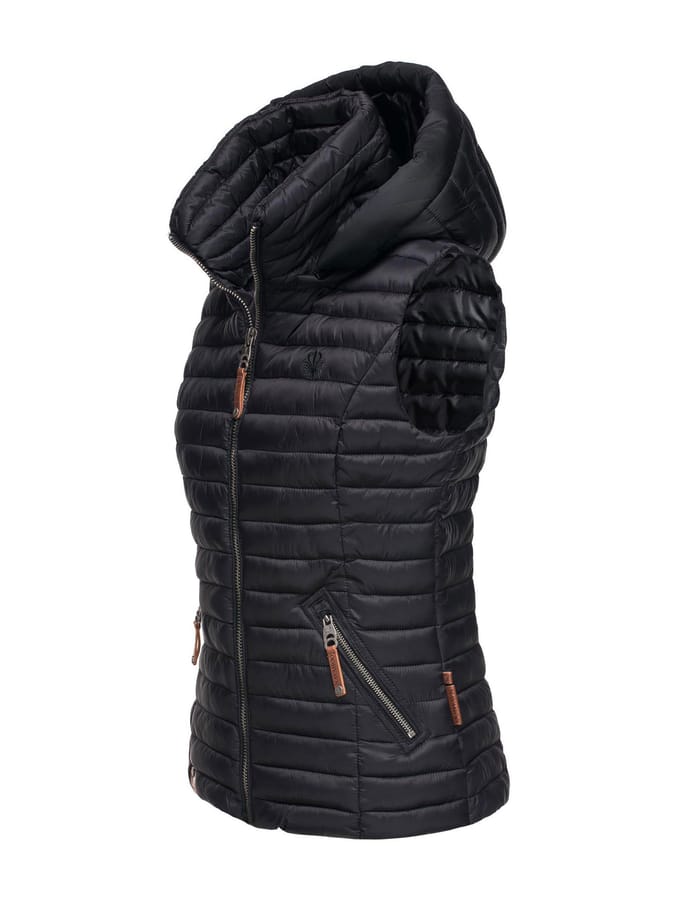 Navahoo Dames Gewatteerde Bodywarmer Shadaa – Lichte Weste met Afneembare Capuchon