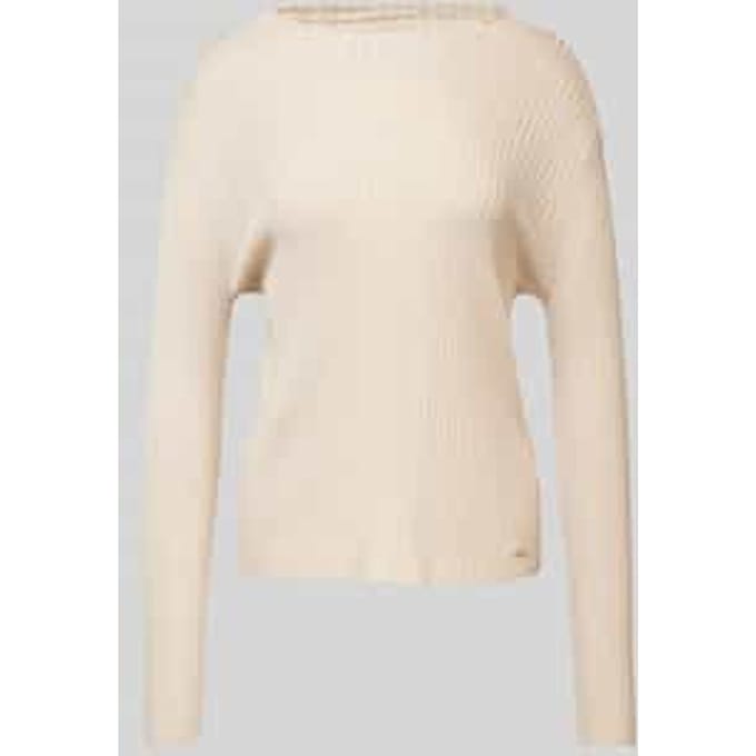 Gebreide pullover met boothals