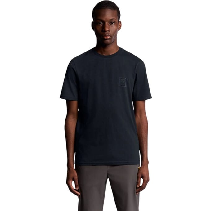 Lyle and Scott Rubberised Logo Graphic Casual T-shirt Heren Donkerblauw M