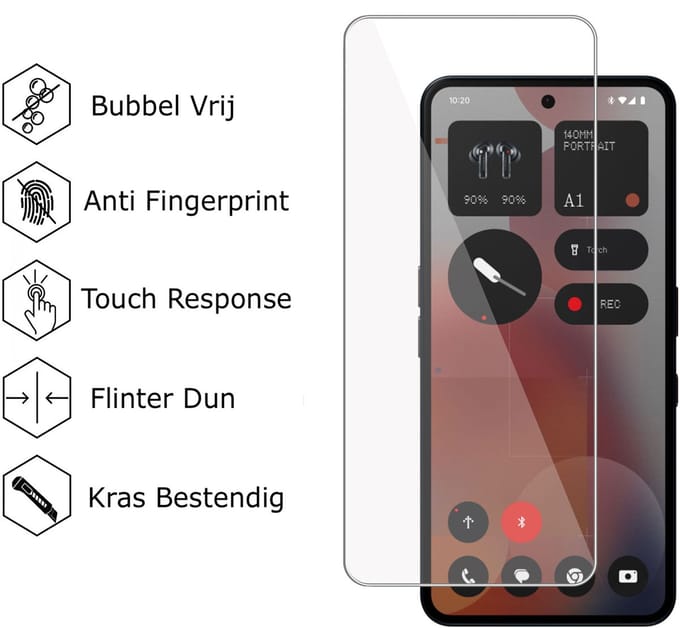 ChiGuard Screenprotector 2x geschikt voor Nothing Phone (3a) Pro - Screenprotector - Beschermglas - GuardCover