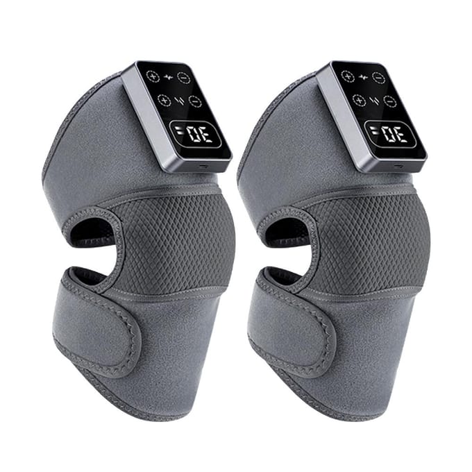 Masseur de genou chauffant rechargeable avec vibration 5 niveaux Coussin chauffant pour support de relaxation