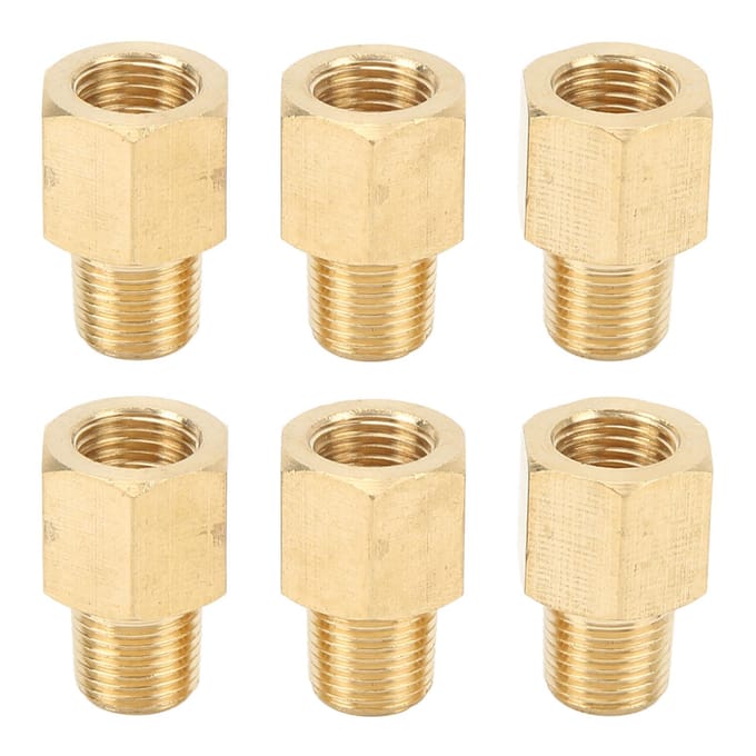 6 stuks messing pijpfitting adapter 1 8 BSPT binnendraad NPT voertuig brandstofleiding fitting adapter