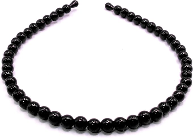 Diadeem met parels zwart