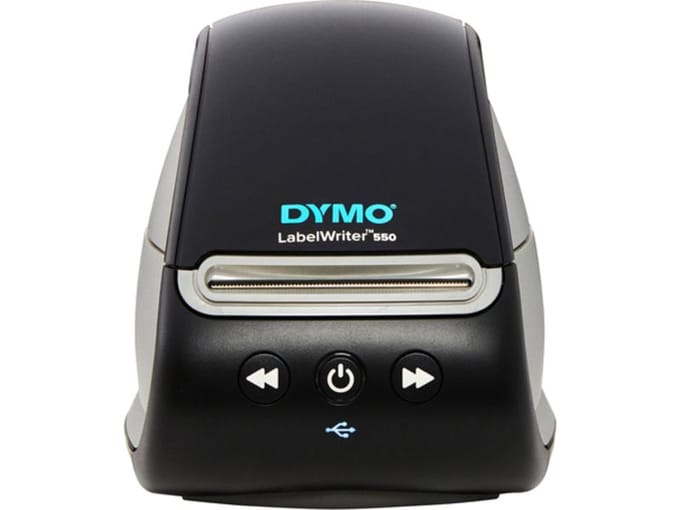 DYMO LabelWriter 550 Labelprinter | Labelmaker met direct thermisch printen | Automatische labelherkenning | Drukt adreslabels, verzendlabels, barcodelabels af en meer | Tweepolige EU-stekker