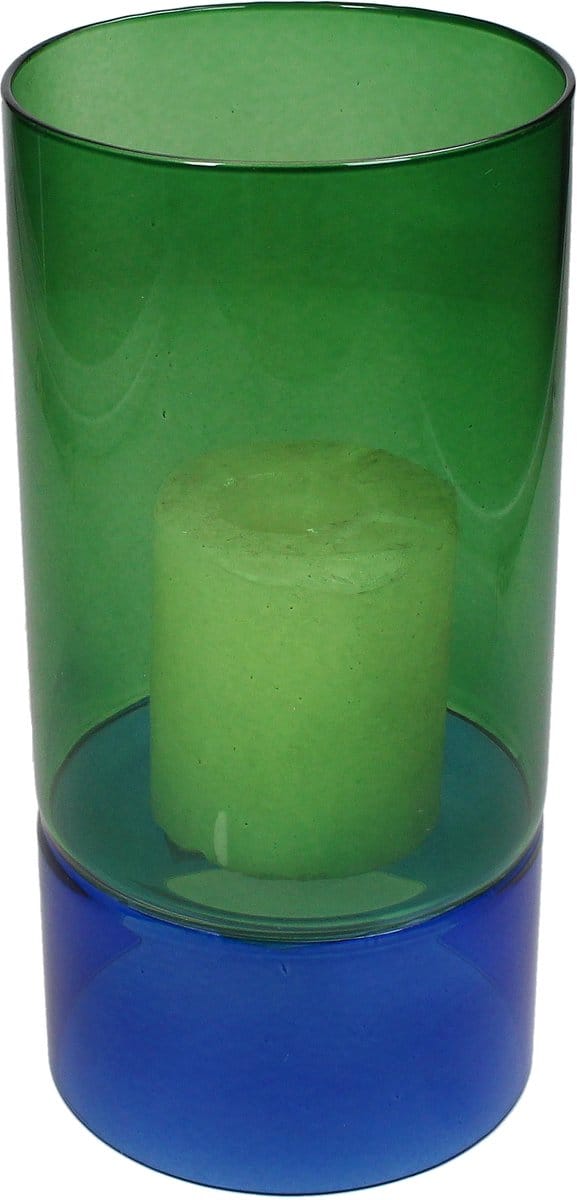 Vase Glass Multi 12x12x25cm