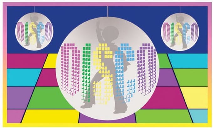 Disco supervlag 90cm x 150cm