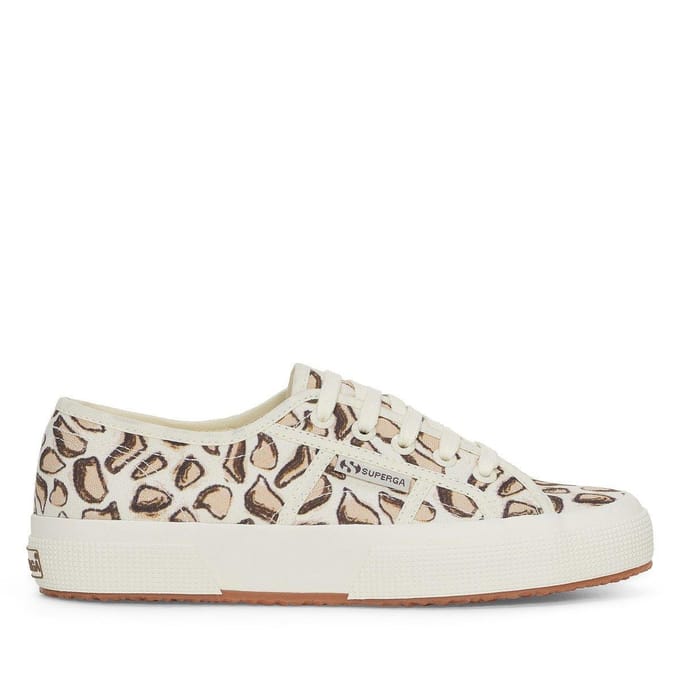 Superga Dames/Dames 2750 Giraffe Print Trainers (Beige Natuurlijk)